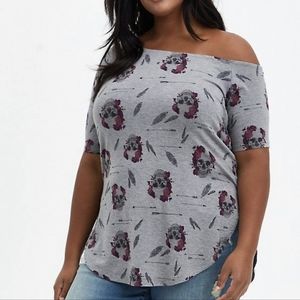 Torrid off the shoulder top size 3